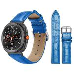 For Samsung Galaxy Watch8 22mm xDfind Bamboo Texture Pin Buckle Leather Watch Band(Blue)