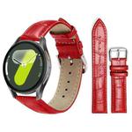 For Samsung Galaxy Watch7 / FE / 6 / 5 / 4 20mm xDfind Bamboo Texture Pin Buckle Leather Watch Band(Red)