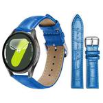 For Samsung Galaxy Watch7 / FE / 6 / 5 / 4 20mm xDfind Bamboo Texture Pin Buckle Leather Watch Band(Blue)