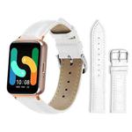 For Samsung Galaxy Fit3 SM-R390 18mm xDfind Bamboo Texture Pin Buckle Leather Watch Band(White)