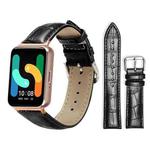 For Samsung Galaxy Fit3 SM-R390 18mm xDfind Bamboo Texture Pin Buckle Leather Watch Band(Black)