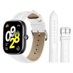 For Xiaomi Smart Band 9 Pro/Redmi Watch 5 20mm xDfind Bamboo Texture Pin Buckle Leather Watch Band(White)