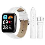 For Redmi Watch 3 Active / Lite 20mm xDfind Bamboo Texture Pin Buckle Leather Watch Band(White)
