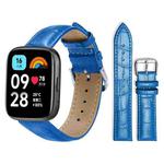 For Redmi Watch 3 Active / Lite 20mm xDfind Bamboo Texture Pin Buckle Leather Watch Band(Blue)