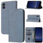 For Samsung Galaxy A07 4G / A06 4G Woven Texture Stitching Magnetic Leather Phone Case(Grey)