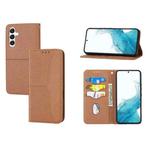 For Samsung Galaxy A17 5G / A26 5G Woven Texture Stitching Magnetic Leather Phone Case(Brown)