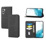 For Samsung Galaxy A17 5G / A26 5G Woven Texture Stitching Magnetic Leather Phone Case(Black)