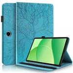 For OPPO Pad SE 11 Life Tree Series Horizontal Flip Leather Tablet Case(Lake Blue)