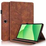 For OPPO Pad SE 11 Tree Life Series Embossed Leather Tablet Case(Brown)