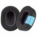 2 Pack Magic Ice Skin Earphone Replacement Earpads Pads For Sony INZONE H9 / H7 / WH-G900N(Black Purple)