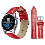 For Garmin Fenix 8/7S/6S/5S 20mm 18mm xDfind Bamboo Texture Pin Buckle Leather Watch Band(Red)