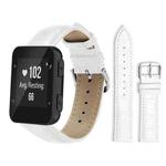 For Garmin Forerunner 35/30/35j 20mm xDfind Bamboo Texture Pin Buckle Leather Watch Band(White)