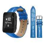 For Garmin Forerunner 35/30/35j 20mm xDfind Bamboo Texture Pin Buckle Leather Watch Band(Blue)