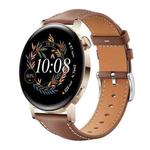 20mm For Huawei Watch GT 4 / GT 3 / GT 2 xDfind Flat Head Black Shark Fine Grain Leather Watch Band(Coffee)