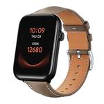 20mm For Ticwatch GTH / E3 / E / 2 xDfind Flat Head Black Shark Fine Grain Leather Watch Band(Light Grey)