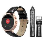 18mm For Fossil Female Sport/Charter HR xDfind Bamboo Texture Pin Buckle Leather Watch Band(Black)