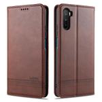 For Huawei Maimang 9 AZNS Magnetic Calf Texture Horizontal Flip Leather Case with Card Slots & Holder & Wallet(Dark Brown)