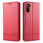 For Huawei Maimang 9 AZNS Magnetic Calf Texture Horizontal Flip Leather Case with Card Slots & Holder & Wallet(Red)