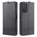 For Huawei Honor X10 AZNS Magnetic Calf Texture Horizontal Flip Leather Case with Card Slots & Holder & Wallet(Black)