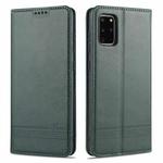 For Samsung Galaxy S20 AZNS Magnetic Calf Texture Horizontal Flip Leather Case with Card Slots & Holder & Wallet(Dark Green)