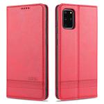 For Samsung Galaxy S20 AZNS Magnetic Calf Texture Horizontal Flip Leather Case with Card Slots & Holder & Wallet(Red)