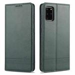 For Samsung Galaxy S20+ AZNS Magnetic Calf Texture Horizontal Flip Leather Case with Card Slots & Holder & Wallet(Dark Green)