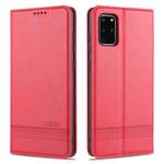 For Samsung Galaxy S20+ AZNS Magnetic Calf Texture Horizontal Flip Leather Case with Card Slots & Holder & Wallet(Red)