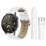 20mm For Huawei Watch GT 4 / GT 3 / GT 2 xDfind Bamboo Texture Pin Buckle Leather Watch Band(White)