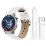 22mm For Huawei Watch GT5/GT5 Pro/4/4 Pro xDfind Bamboo Texture Pin Buckle Leather Watch Band(White)
