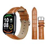 22mm For Xiaomi Haylou Watch LS09B / LS05S / LS10 xDfind Bamboo Texture Pin Buckle Leather Watch Band(Light Brown)