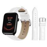 20mm For Ticwatch GTH / E3 / E / 2 xDfind Bamboo Texture Pin Buckle Leather Watch Band(White)