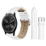 20mm For Garmin GarminMove Sport / vivoactive5/3 xDfind Bamboo Texture Pin Buckle Leather Watch Band(White)