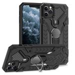 For iPhone 11 Pro Max Armor Knight Series 2 in 1 PC + TPU Protective Case with Ring Holder(Black)