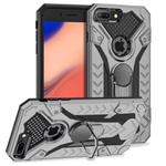 For iPhone 8 Plus & 7 Plus Armor Knight Series 2 in 1 PC + TPU Protective Case with Ring Holder(Grey)