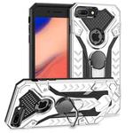 For iPhone 8 Plus & 7 Plus Armor Knight Series 2 in 1 PC + TPU Protective Case with Ring Holder(Silver)