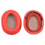 1 Pair Protein Leather Earphone Replacement Earpads Pads For Sony MDR-100A / MDR-100AAP / DR-H600A(Red)