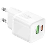 hoco N65 Ingenious GaN PD20W Type-C and QC3.0USB Charger, EU Plug(White)