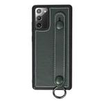 For Samsung Galaxy S20 Plus Top Layer Cowhide Shockproof Protective Case with Wrist Strap Bracket(Green)