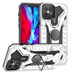 For iPhone 12 / 12 Pro Iron Knight Series 2 in 1 PC + TPU Phone Case with Ring Holder(Silver)