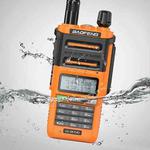 Baofeng UV-9R PRO Dot Matrix LCD Screen IP57 Waterproof Handheld Analog Walkie Talkie, Plug:US Plug(Orange)