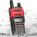 Baofeng UV-9R PRO Dot Matrix LCD Screen IP57 Waterproof Handheld Analog Walkie Talkie, Plug:US Plug(Red)