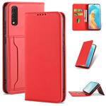 For Samsung Galaxy M60s Strong Magnetism Shockproof Horizontal Flip Liquid Feel Leather Case with Holder & Card Slots & Wallet(Red)
