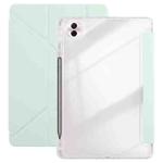For Honor Pad 10 12.1 3-Fold Clear Acrylic Leather Tablet Case(Green)