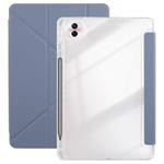 For Honor Pad 10 12.1 3-Fold Clear Acrylic Leather Tablet Case(Lavender)