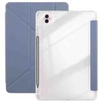 For Honor Pad 10 12.1 Clear Acrylic Deformation Leather Tablet Case(Lavender Purple)