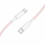 BOROFONE BX117 1m 60W Type-C to Type-C Source Charging Data Cable(Pink)