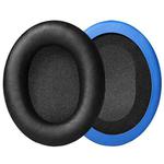 2 Pack Protein Leather Earphone Replacement Earpads Pads For HyperX Cloud 1 / I / 2 / II / 3(Black Blue)