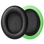 2 Pack Protein Leather Earphone Replacement Earpads Pads For HyperX Cloud 1 / I / 2 / II / 3(Black Green)