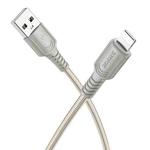 BOROFONE BX116 1m 2.4A USB to 8 Pin Certain Charging Data Cable(Grey)