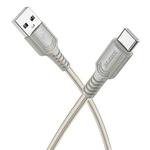 BOROFONE BX116 1m 3A USB to Type-C Certain Charging Data Cable(Grey)